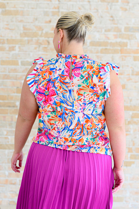 Blusa con mangas con volantes Get Out of Town