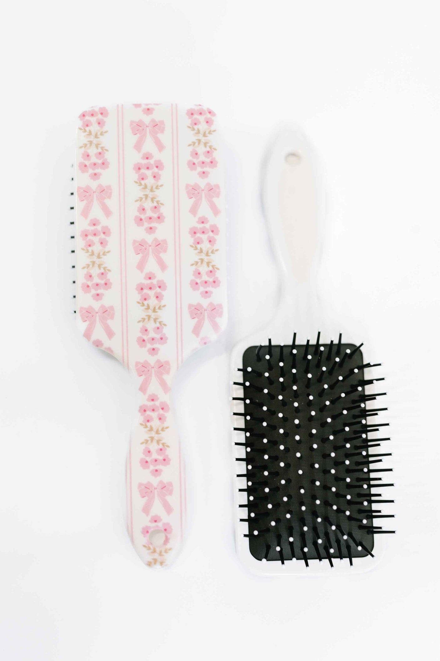 Girly Girl Bow and Floral Hair Brush