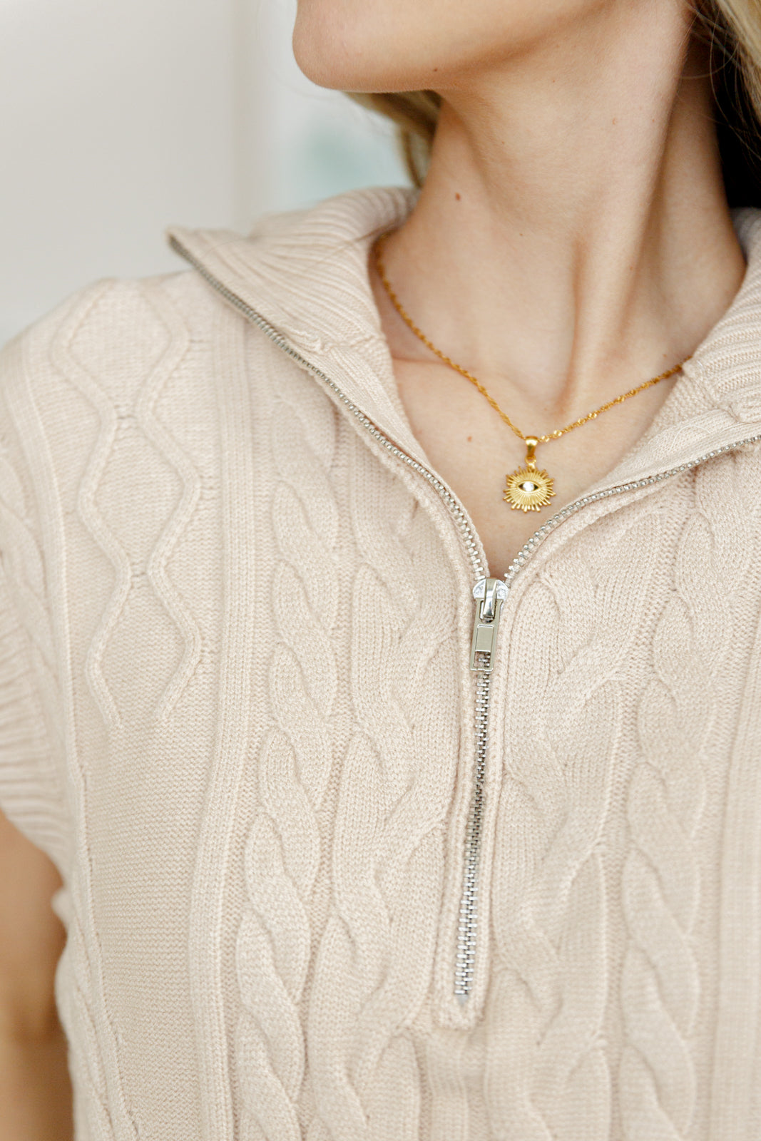 Chaleco de punto trenzado Golf At Four