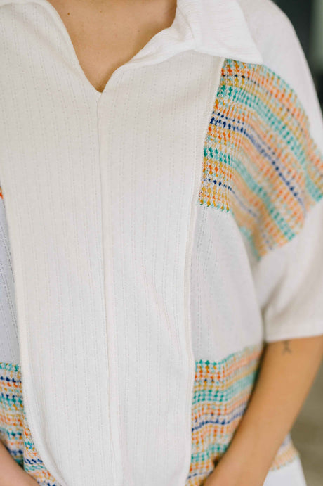 Good For Me Collared Knit Top
