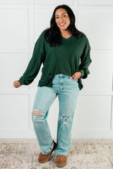 Good Things Are Coming V-Neck Top in Green - Liarian Unlimited Boutique