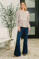 Gorgeous Girl Floral Peplum Blouse