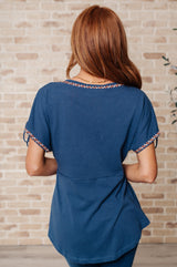 Greece Lightning V-Neck Blouse - Liarian Unlimited Boutique