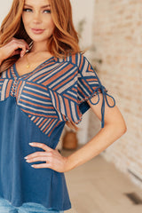 Greece Lightning V-Neck Blouse - Liarian Unlimited Boutique