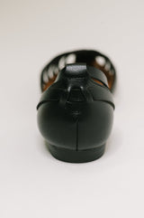 Gulla Woven Slip On Flats in Black