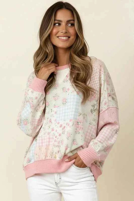 A Little Bias Printed Patchwork Top