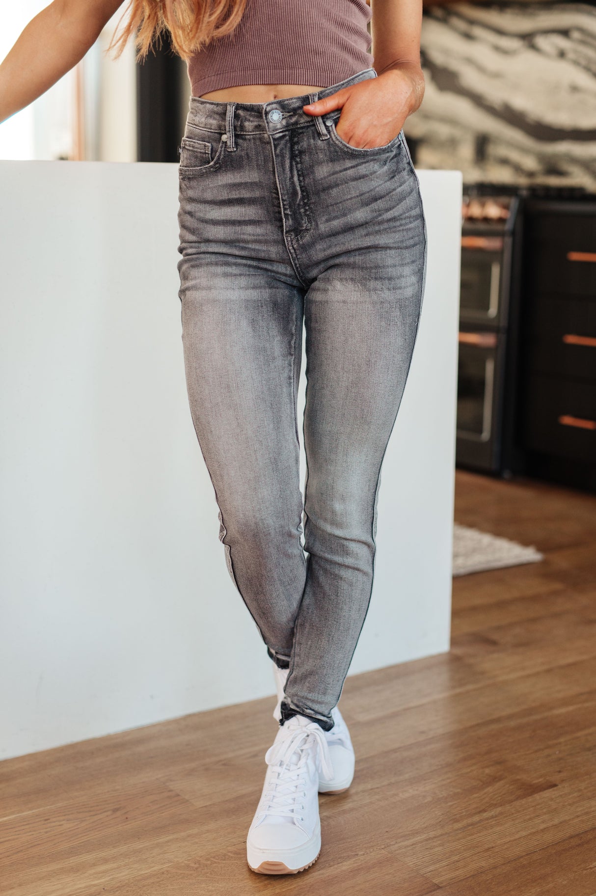 Hadley High Rise Control Top Release Hem Skinny - Liarian Unlimited Boutique