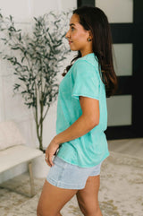 Had to Be There Mineral Wash Tee in Turquoise