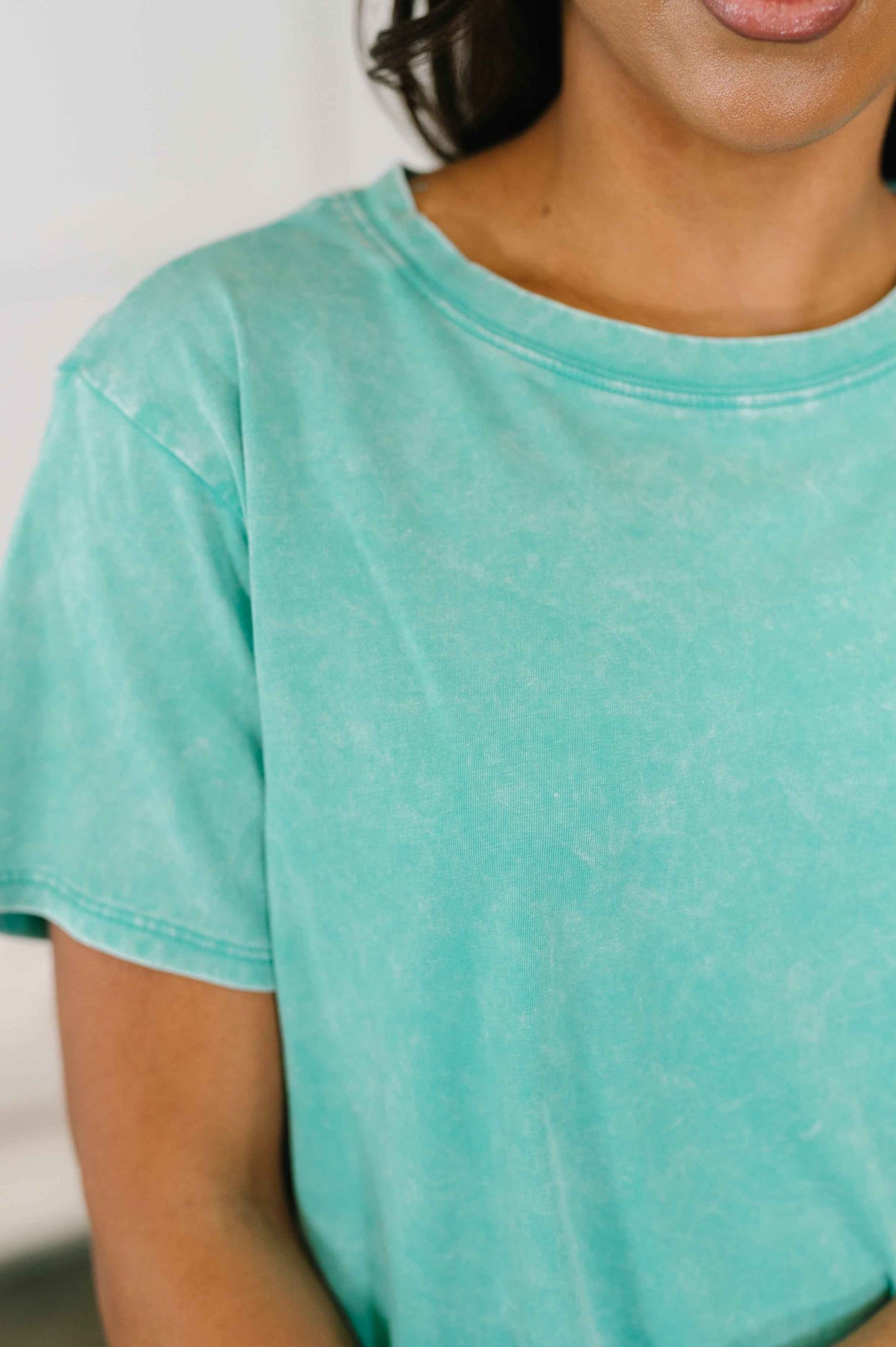Had to Be There Mineral Wash Tee in Turquoise