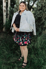 Vestido bordado floral "Me alegra verte"