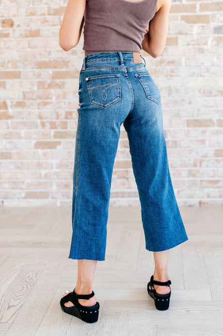 Hayes High Rise Wide Leg Crop Jeans - Liarian Unlimited Boutique