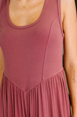 Mono de pierna ancha fruncido Whoa de pies a cabeza en color malva