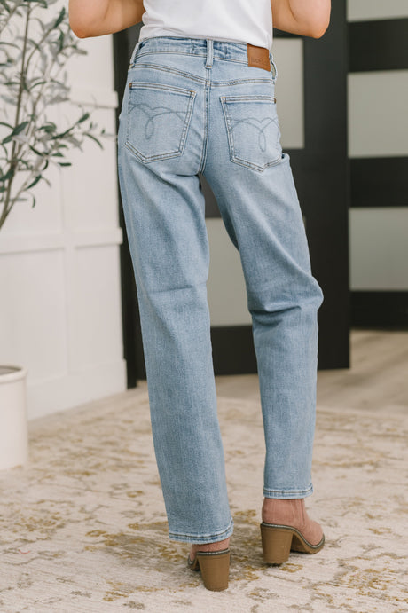 Pantalón rígido de tiro medio Heather Magic Straight