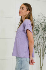 Heathered Harmony Basic Tee in Lavender