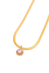Collar chapado en oro rosa "Here to Shine"