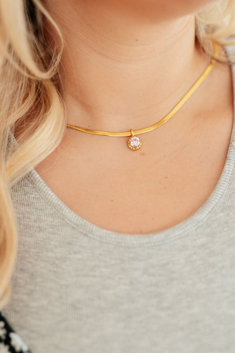 Collar chapado en oro rosa "Here to Shine"