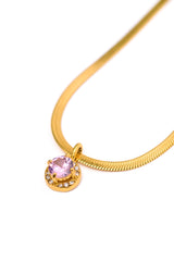 Collar chapado en oro rosa "Here to Shine"