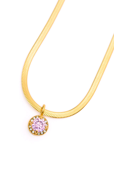 Collar chapado en oro rosa "Here to Shine"