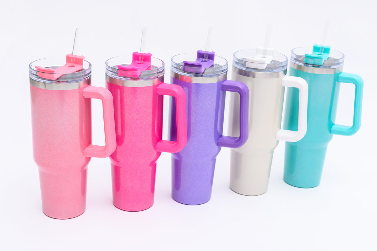 Vaso térmico brillante en cinco colores 
