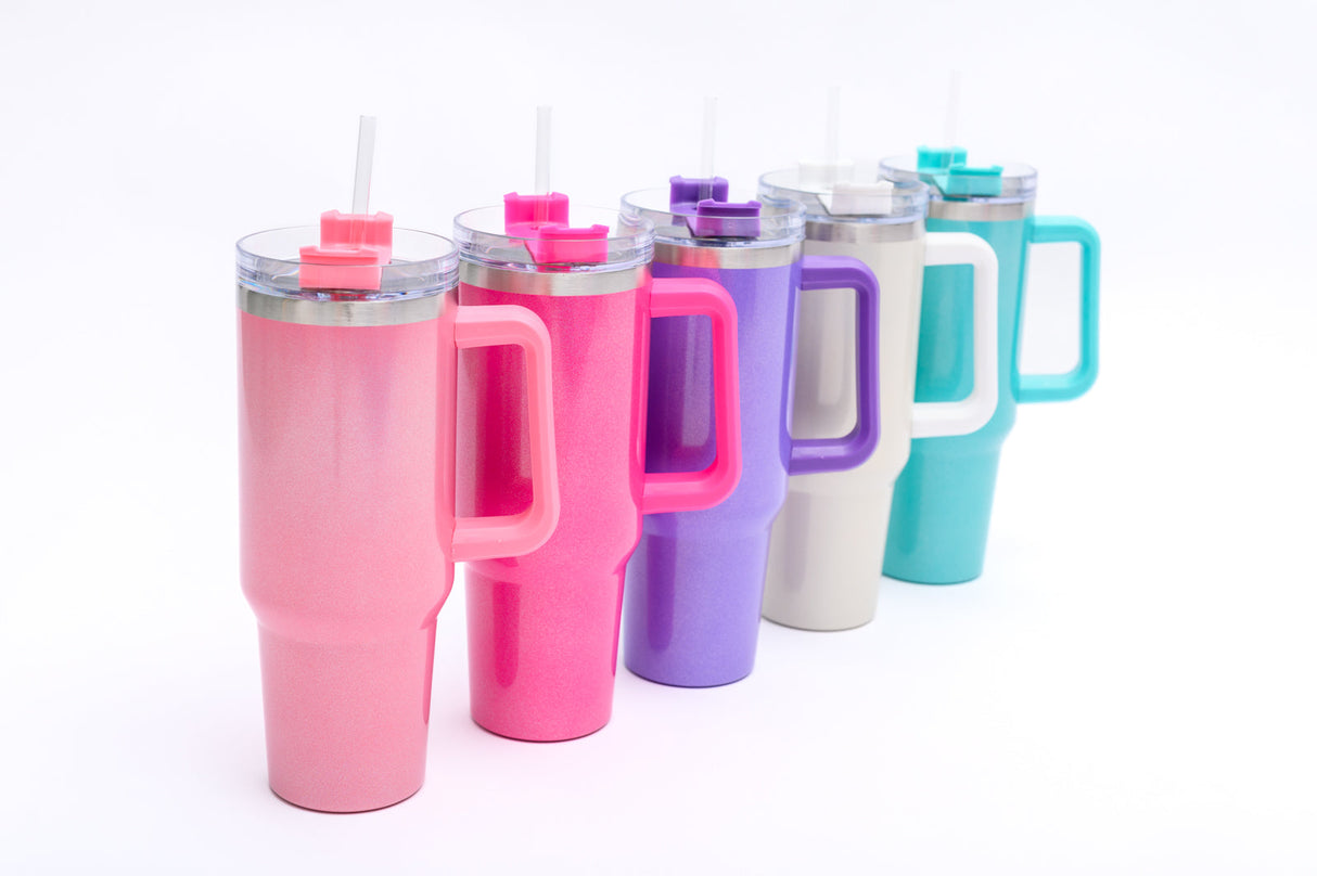 Vaso térmico brillante en cinco colores 