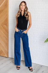 Body con cremallera y canalé Higher and High