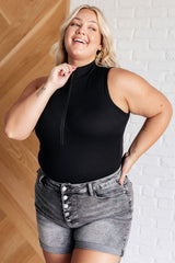 Body con cremallera y canalé Higher and High