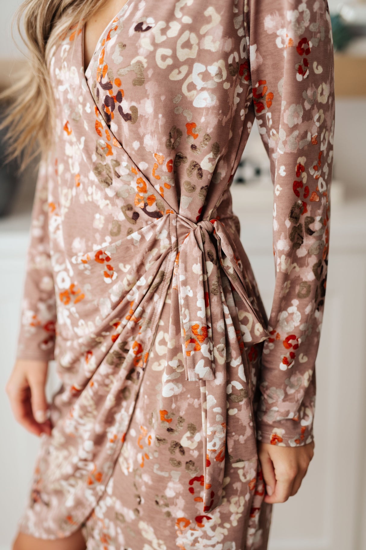 Honey Do I Ever Faux Wrap Dress in Taupe - Liarian Unlimited Boutique