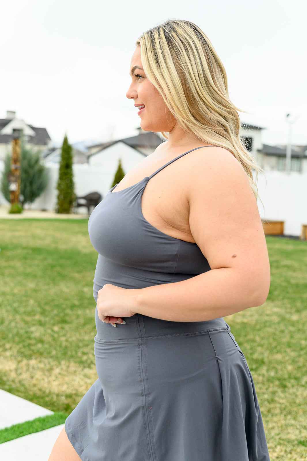 Hot Yoga Tank in Titanium - Liarian Unlimited Boutique