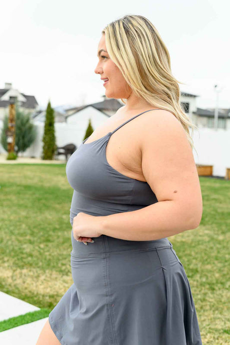 Hot Yoga Tank in Titanium - Liarian Unlimited Boutique