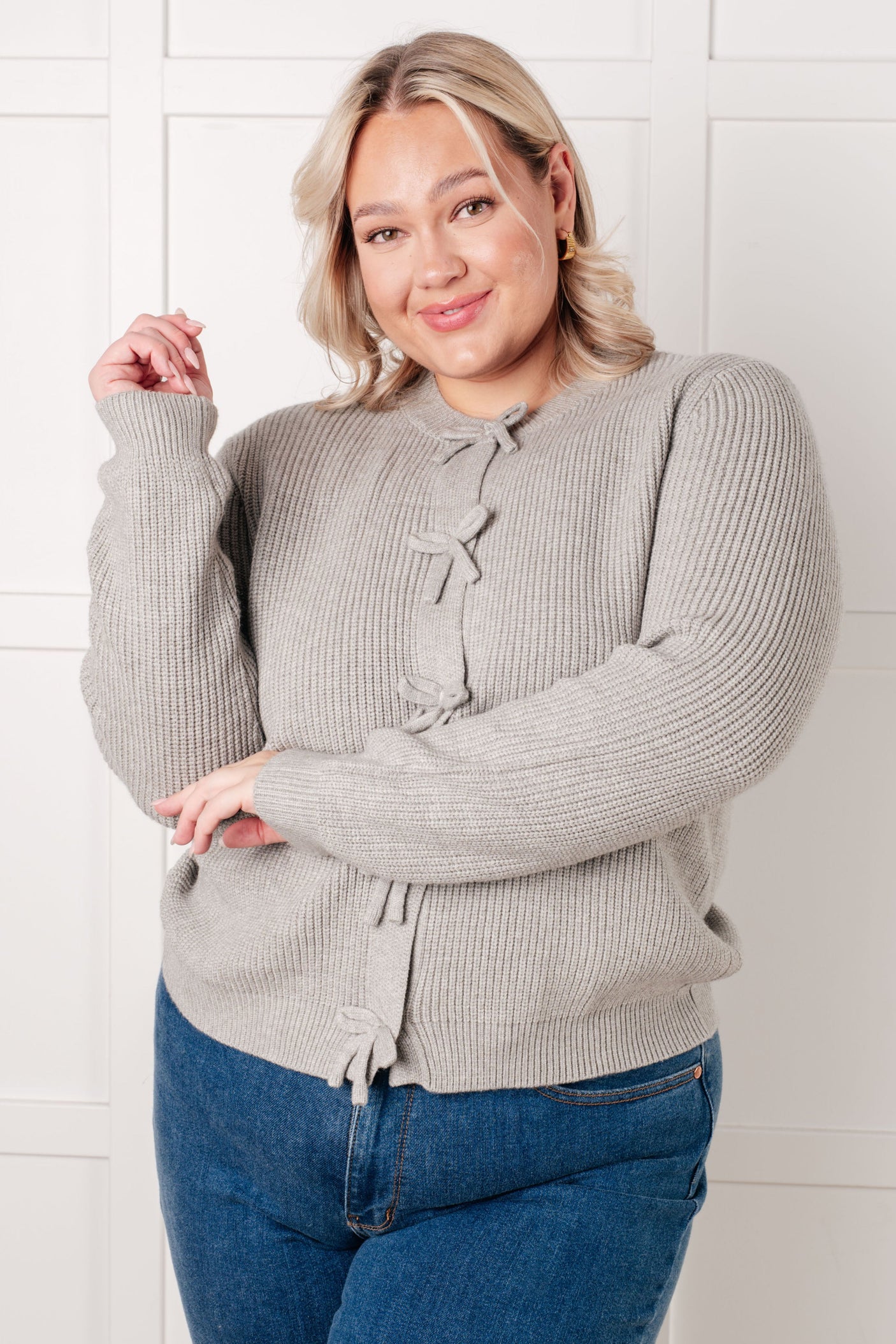 Cárdigan con lazo al frente "No sé por qué"