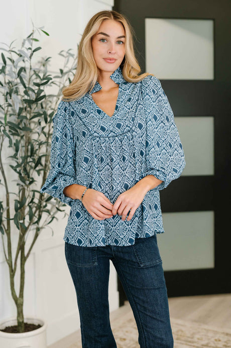 I Gave You My Heart Floral Babydoll Blouse