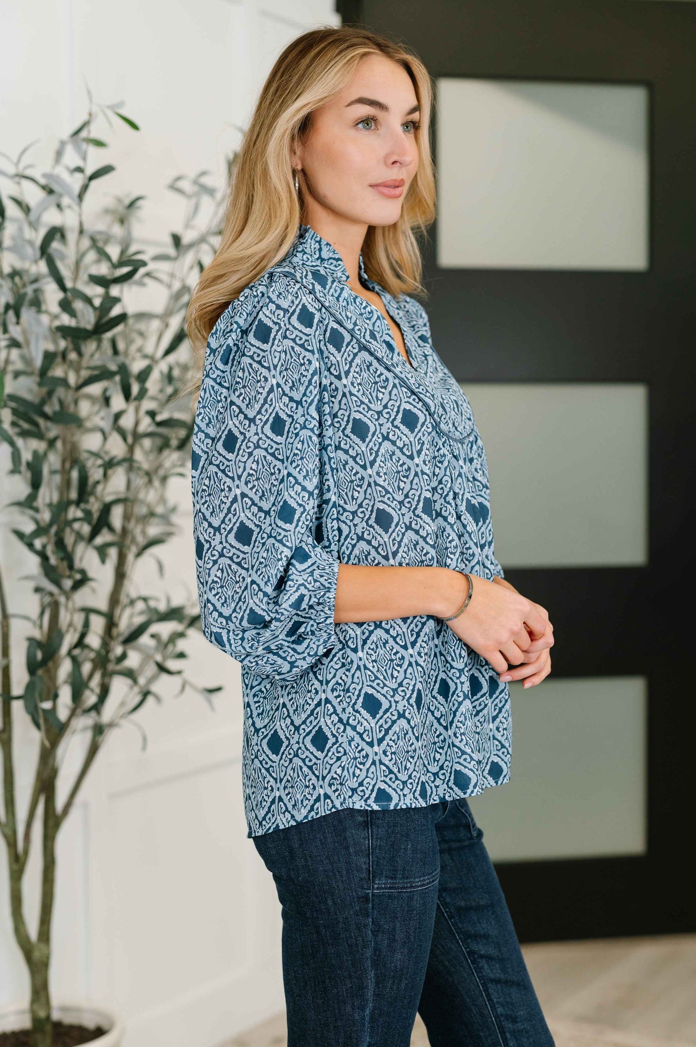 I Gave You My Heart Floral Babydoll Blouse