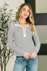 I Know What I Want Long Sleeve Henley Top- 3/3/2026 NEW