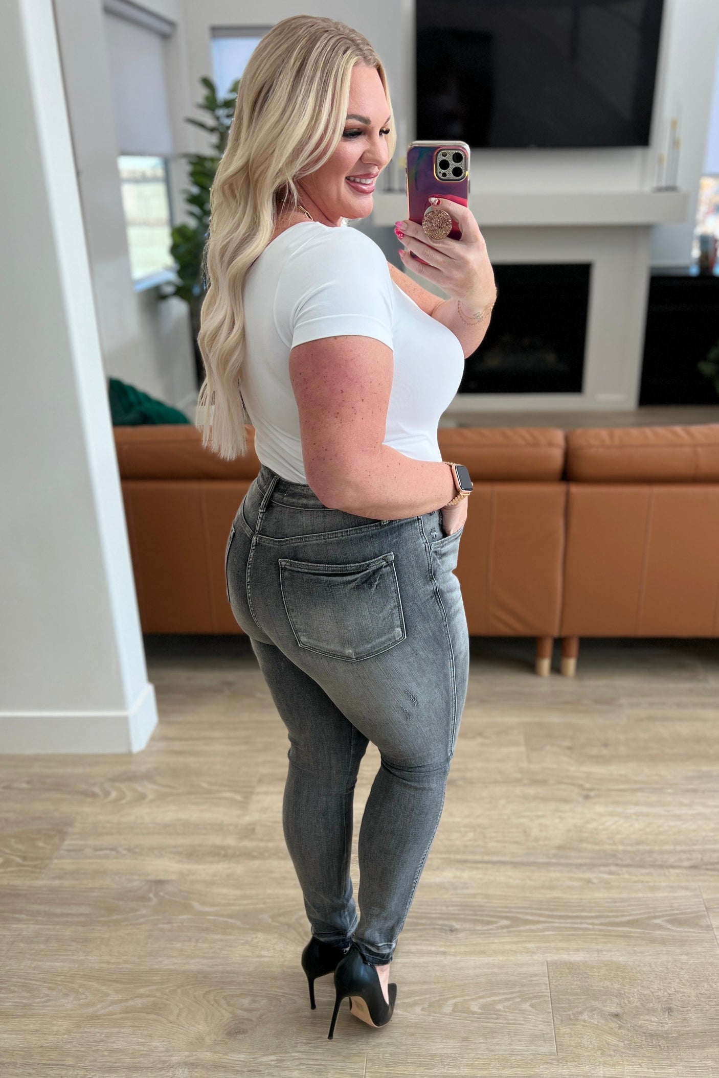 Hadley High Rise Control Top Release Hem Skinny - Liarian Unlimited Boutique