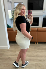 Pantalones cortos Anna de tiro alto teñidos en color crudo