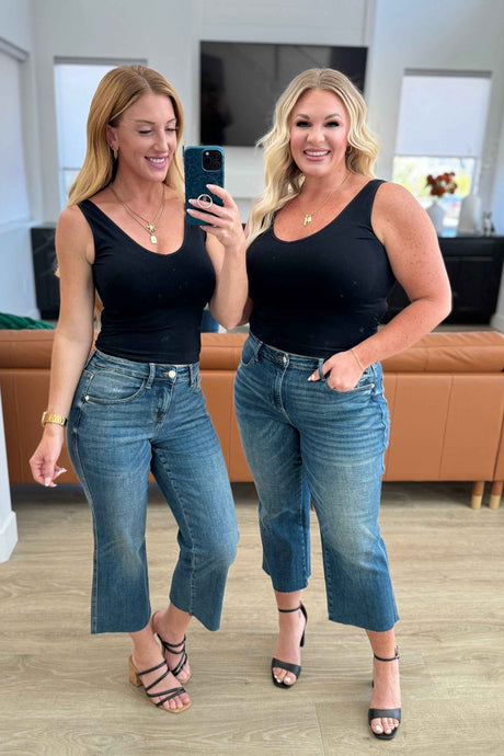 Hayes High Rise Wide Leg Crop Jeans - Liarian Unlimited Boutique