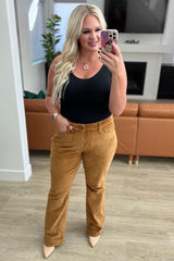 Cordelia Bootcut Corduroy Pants in Camel - Liarian Unlimited Boutique