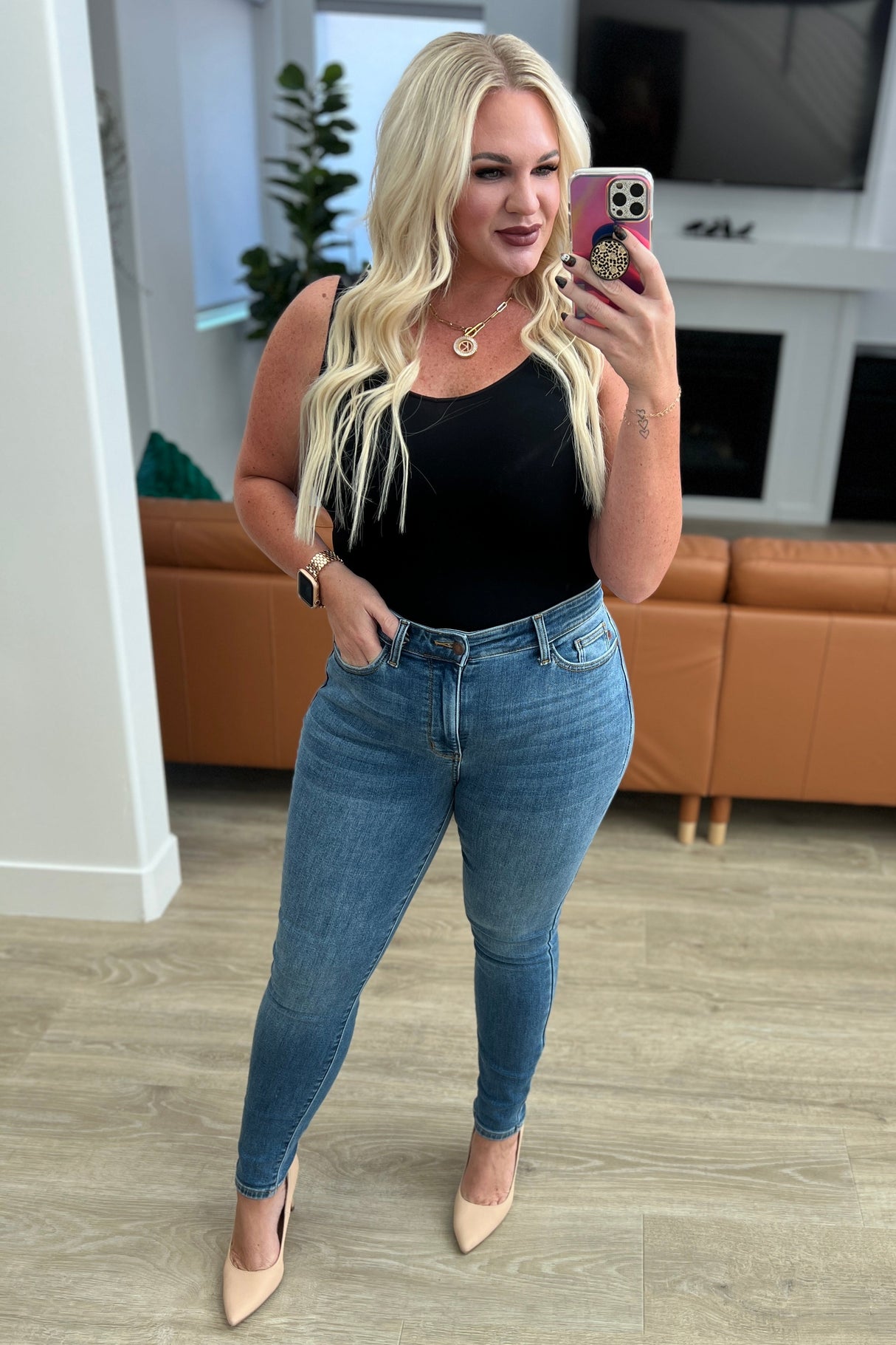Bryant High Rise Thermal Skinny Jean - Liarian Unlimited Boutique