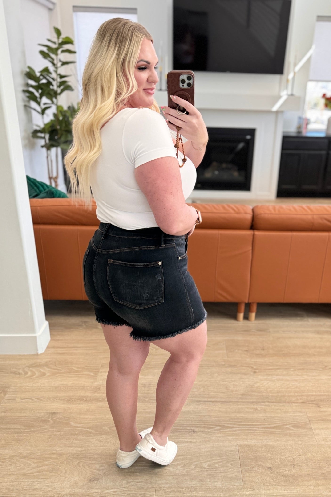 Ember High Rise Control Top Fray Hem Shorts - Liarian Unlimited Boutique