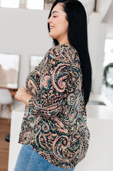 I Think Different Top Teal Paisley - Liarian Unlimited Boutique