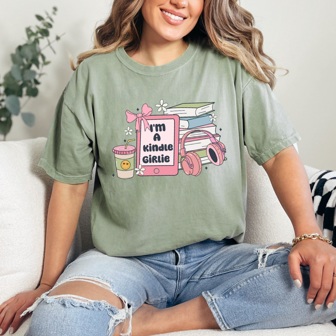 Camiseta gráfica "Soy una chica Kindle"