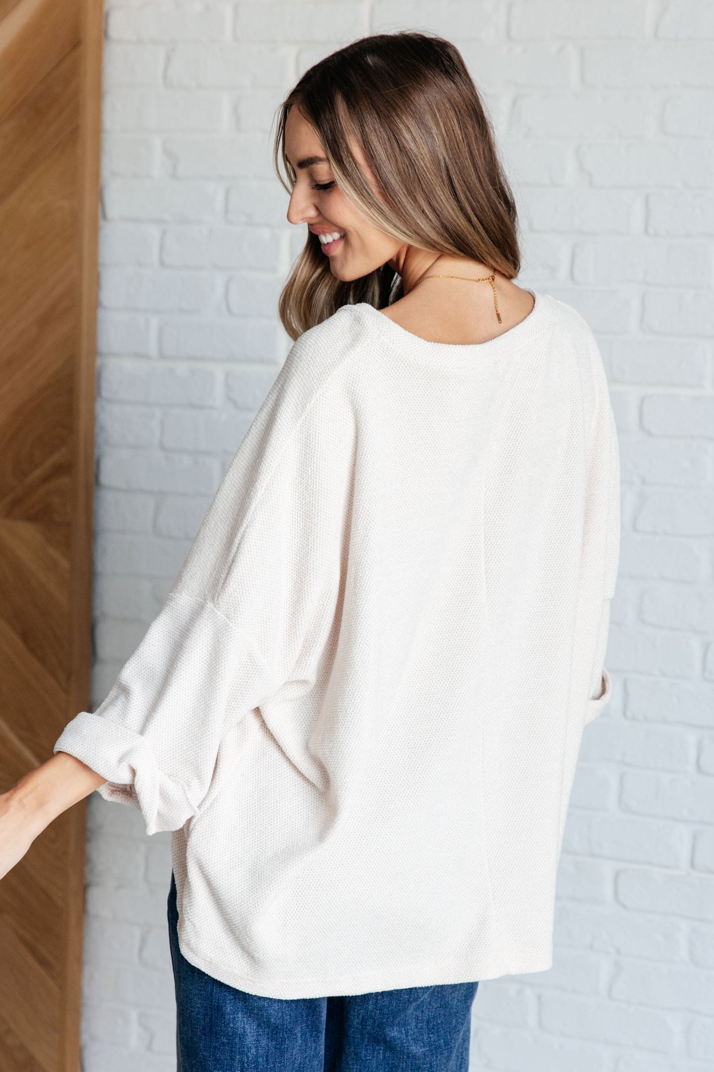 Blusa de chenilla Ivory Thoughts
