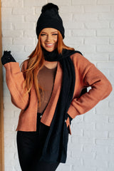 Conjunto de gorro, guantes y bufanda Jane Frost en negro