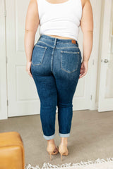 London Midrise Cuffed Boyfriend Jeans - Liarian Unlimited Boutique