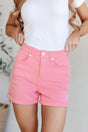 Jenna High Rise Control Top Cuffed Shorts in Pink - Liarian Unlimited Boutique