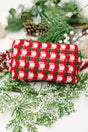 Jolly Holiday Textured Woven Zip Bag