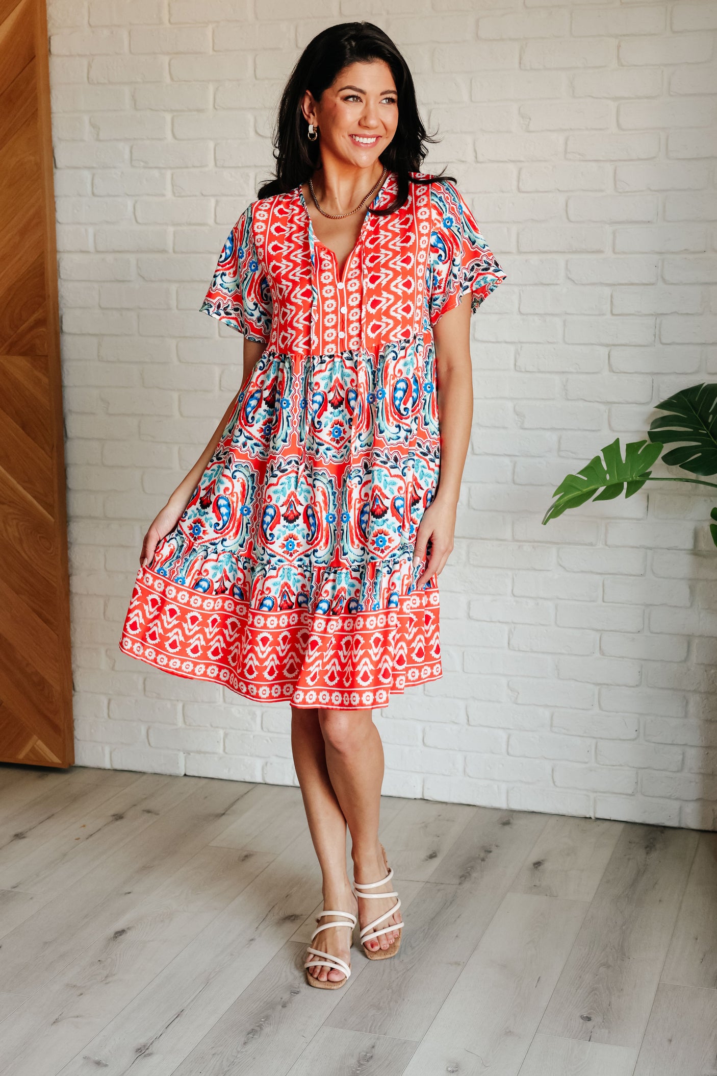 Vestido con estampado mixto Journey On