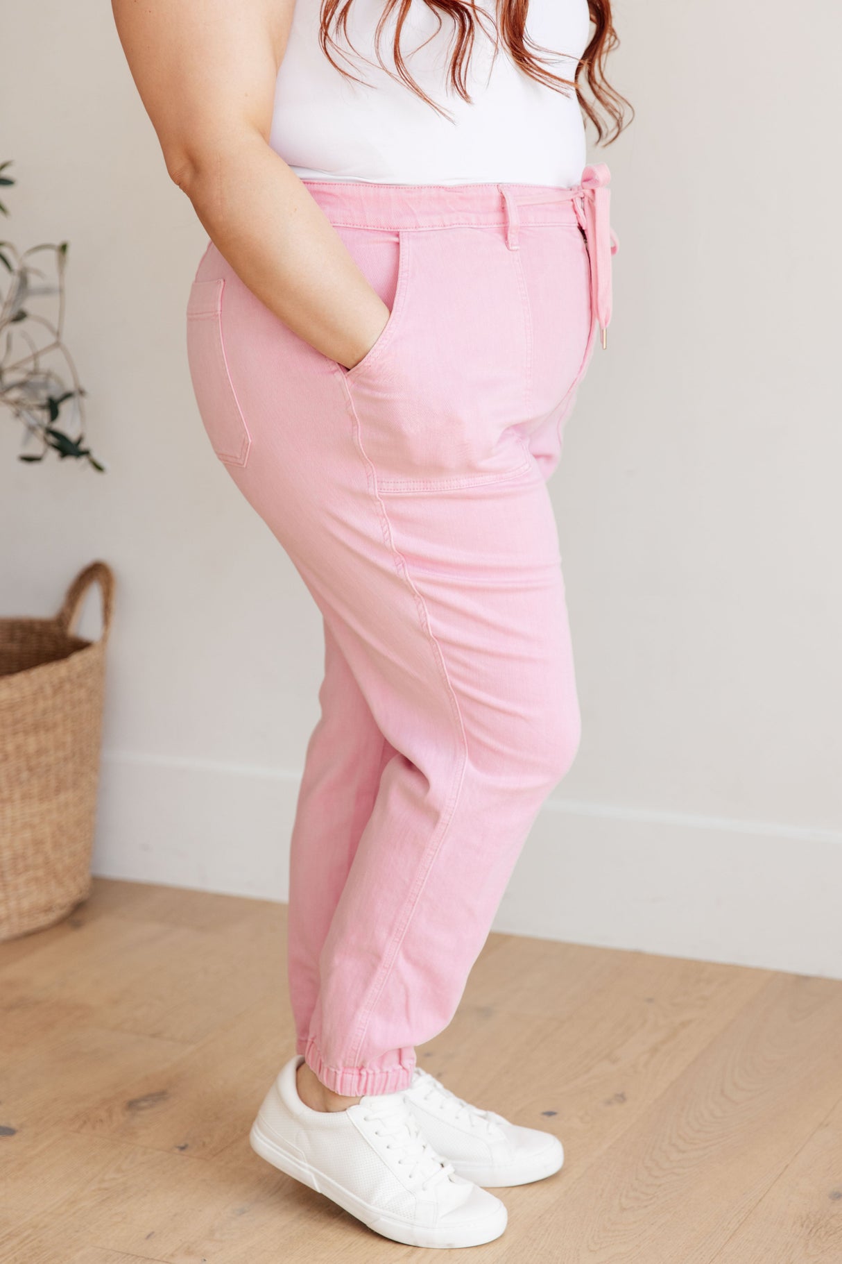 Regina High Rise Garment Dyed Denim Jogger - Liarian Unlimited Boutique