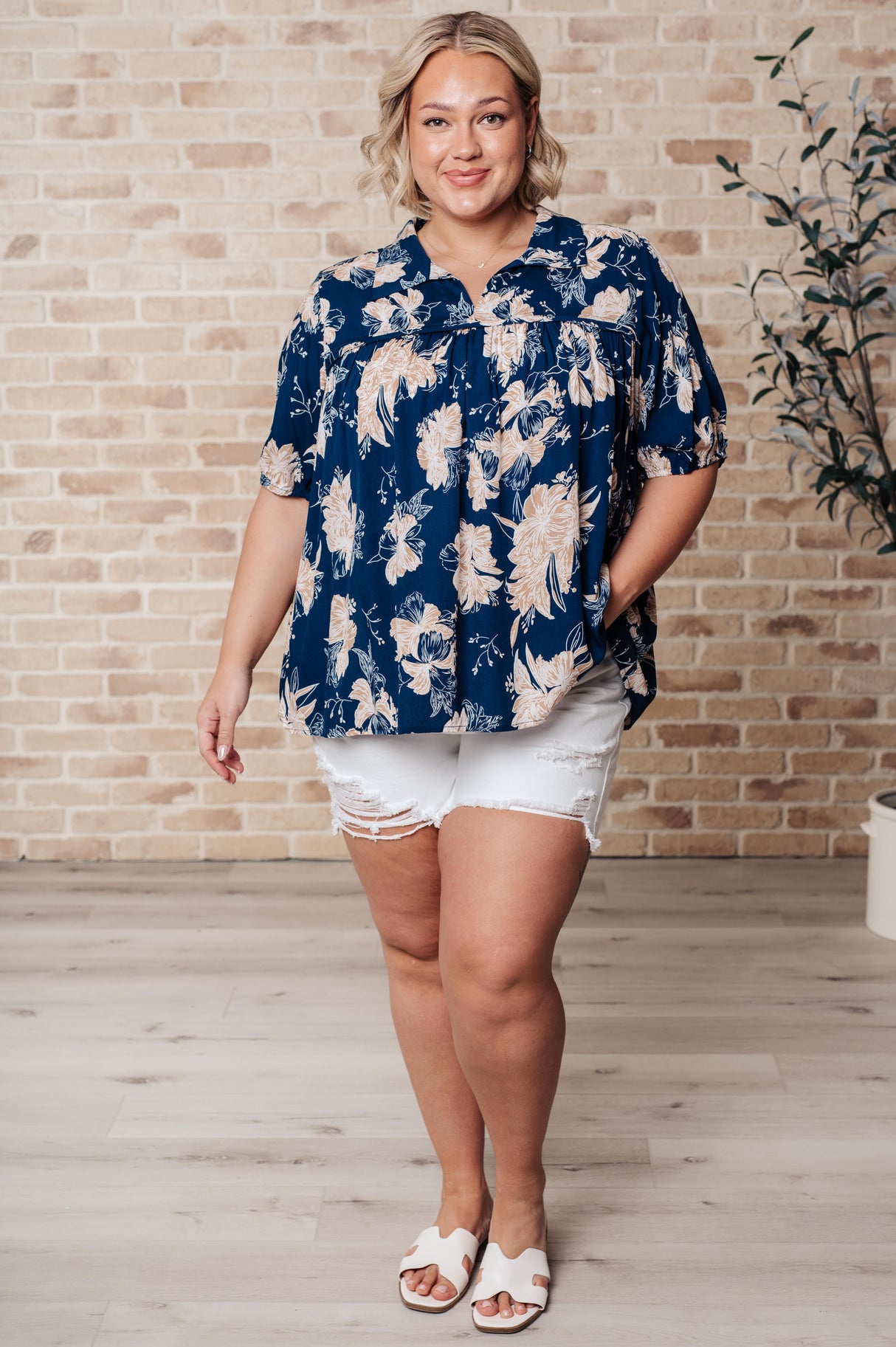 Just Coasting Floral Blouse - Liarian Unlimited Boutique