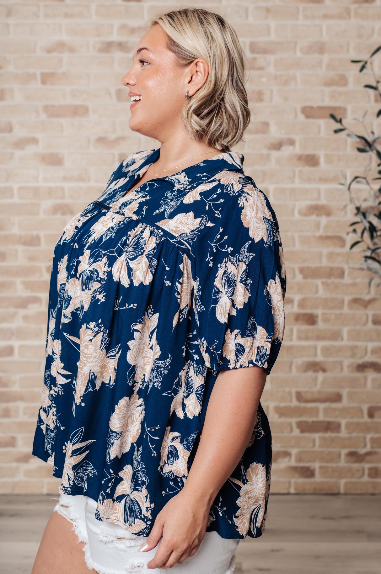 Just Coasting Floral Blouse - Liarian Unlimited Boutique